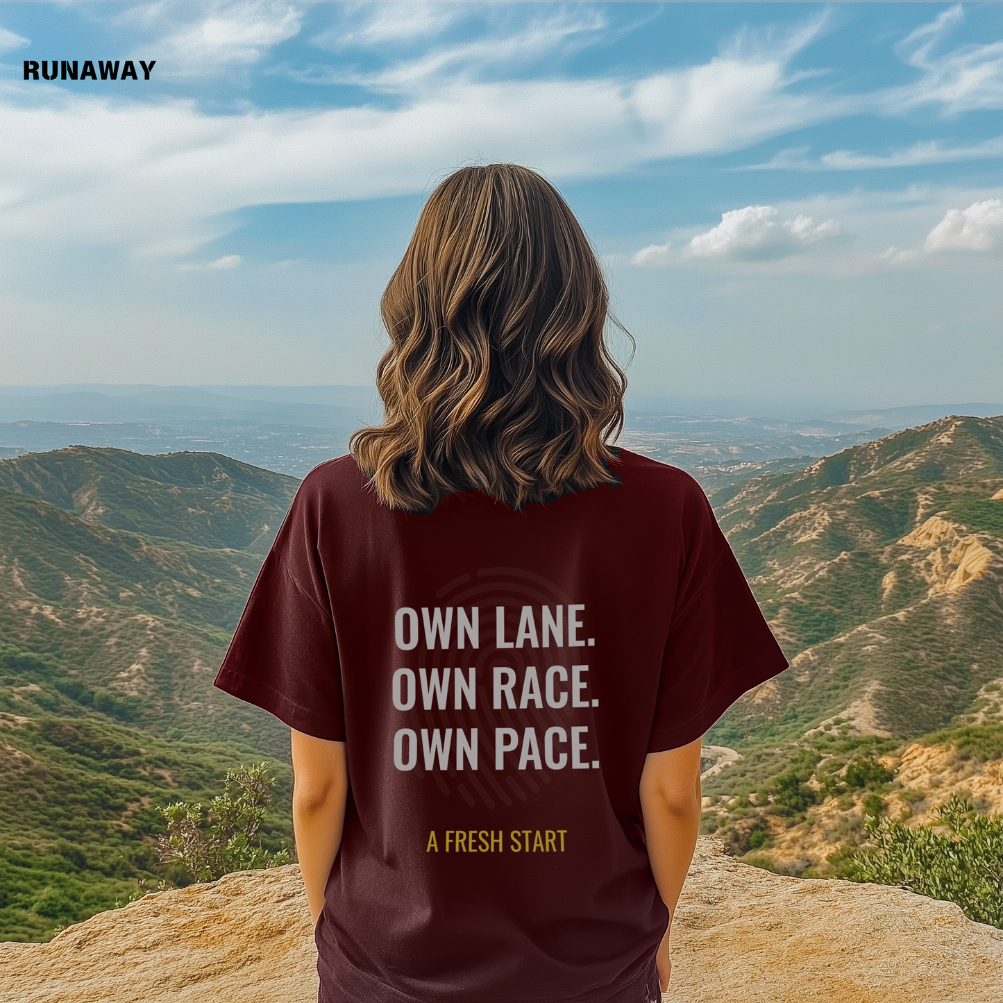 Runaway - Oversized T-shirt (Burgundy)