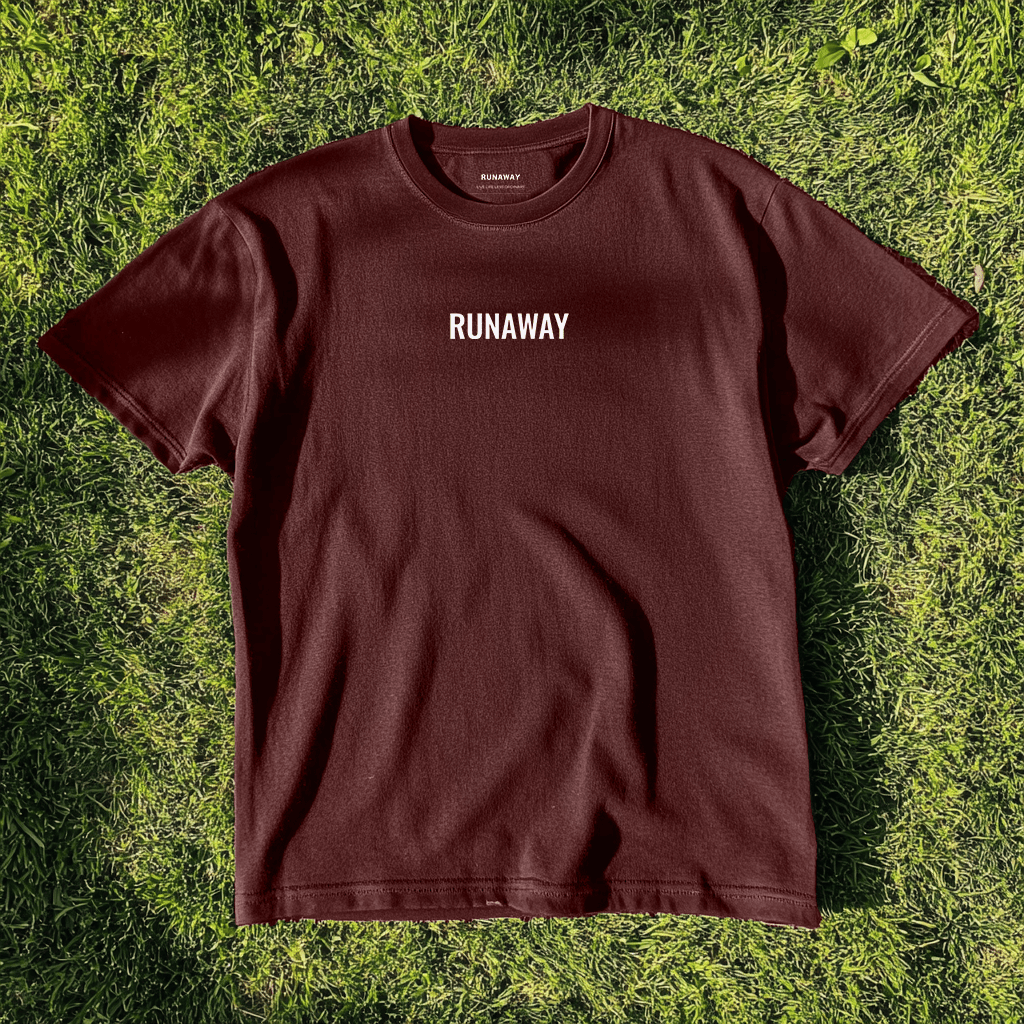Runaway - Oversized T-shirt (Burgundy)